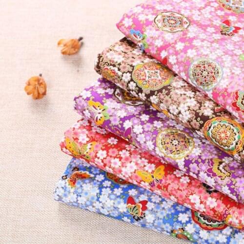 DIY Multicolor Japan Zephyr Pattern Cotton Patchwork Fabric Bundle Sewing Quilting Crafts for Handmade kimono cloth bag