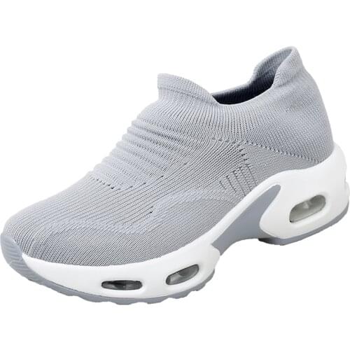 Mesh Sneakers For Women 2021 Summer Ladies Shoes Plus Size 42 Solid Breathable Zapatos Mujer High Heels Shoes