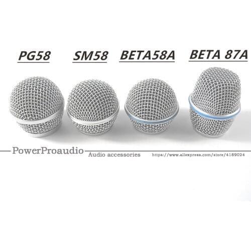 10pcs/lot Replacement Ball Head Mesh Microphone Grille Fits For PG58 beta57a beta87a beta 87 SM58 SM58S SM58LC BETA 58 BETA 58A
