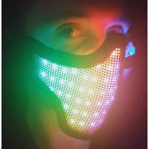 LED Light up glowing luminous Mask for cosplay nightclub parties stage show