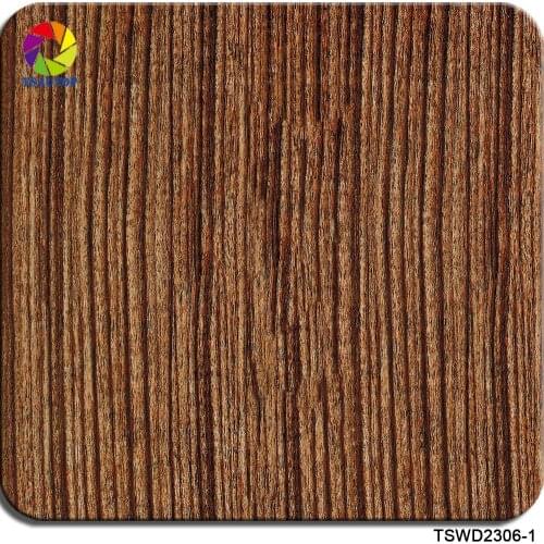 TSAUTOP Size 1m x 10m new design hydrographic film streight wood grain 3D hydrographic transfer film WDF2306-1