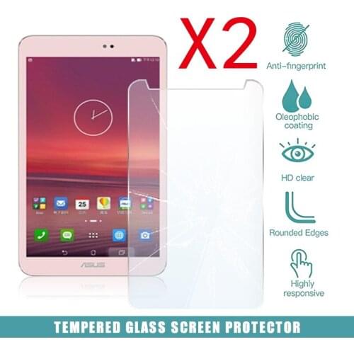 2Pcs Tablet Tempered Glass Screen Protector Cover for Asus Memo Pad 8 ME581C ME581CL Full Coverage Tempered Film