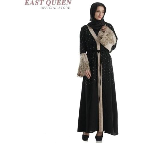 Womens Islamic clothing obaya embroidery muslim dress casual adult turish kaftan malaysia abayas female muslim dress DD975 L