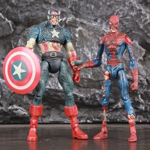 Zombie Captain America 7" Action Figure KOs Toybiz Marvel Select Diamond DST Toys Doll What If Zombies Super Hero