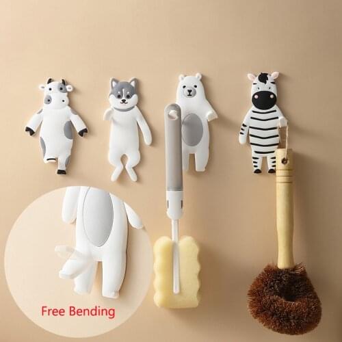1pcs Animal Wall Hanging Hook Key Holder Home Decor Washable Reuable
