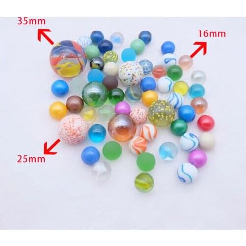 10/20/50/100pcs Glass Ball 16-35mm Cream Console Game Pinball Machine Cattle Small Marbles Pat Toys Parent-child Machine Beads