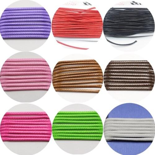 11 Yards Korean Waxed Cord String Thread Round 2.5mm for Bracelet Necklace Craft