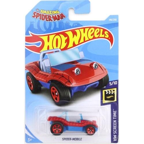 2019-146 Hot Wheels SPIDER-MOBILE Mini Alloy Coupe 1/64 Metal Diecast Model Car Kids Toys Gift