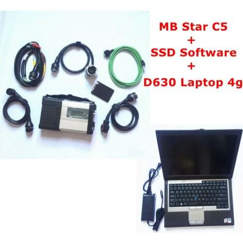 2020 hot Diagnostic Tool For MB Car Tools MB Star C5 d connect C5 multiplexer vediamo software SSD D630 laptop 4g ready to work