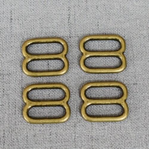 20 Pcs/Lot 15mm Bronze Metal Buckle Bag Strap Clasp Handbag Web Belt Adjust Round Buckles Slider DIY Accessory