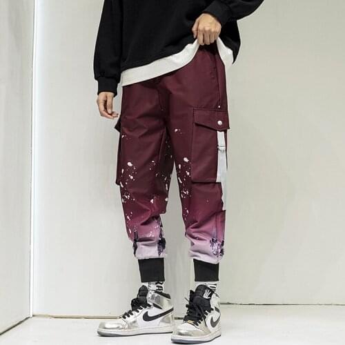Men Jogger Pants Casual Fit Men Streetwear Jogger Pants 2020 Elastic Waist Men Fashion Printed Tactical Cargo Pant Men Trousers