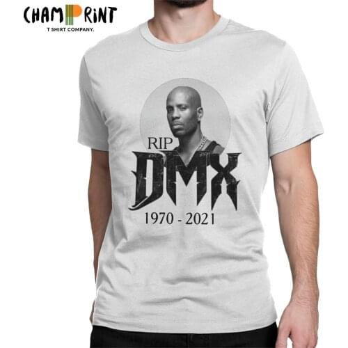 Rip Dmx Hip Hop 90s T Shirts for Men Pure Cotton Novelty T-Shirt O Neck Tee Shirt Short Sleeve Tops Adult