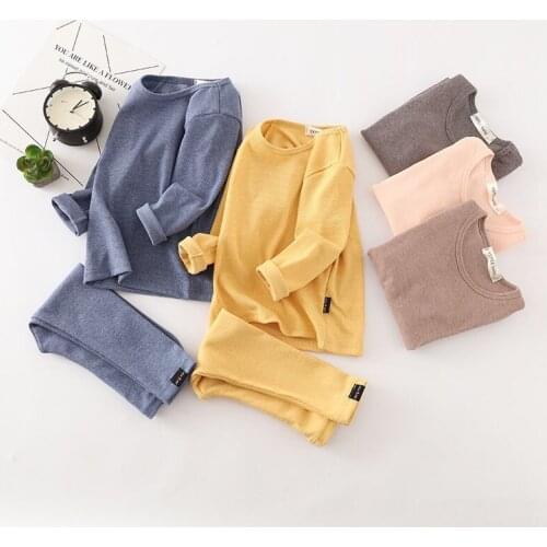 Clothes Fitted Pajamas Set Boys Girls Top and Pant Unisex Clothes Toddler Clothing Clothes Sleepwear Nightwear children clothes