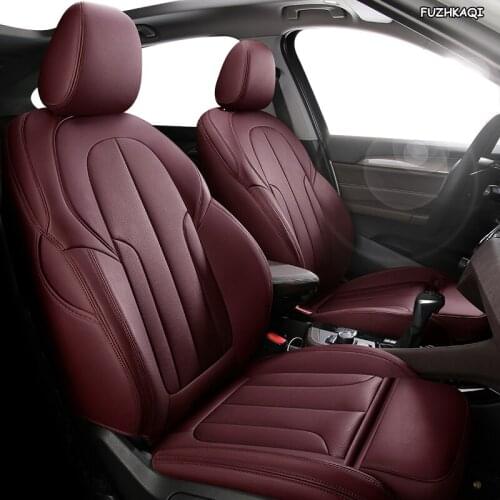FUZHKAQI Custom Leather car seat covers For BMW 3/4 Series E46 E90 E91 E92 E93 F30 F31 F34 F35 G20 G21 F32 F33 F36 car seats