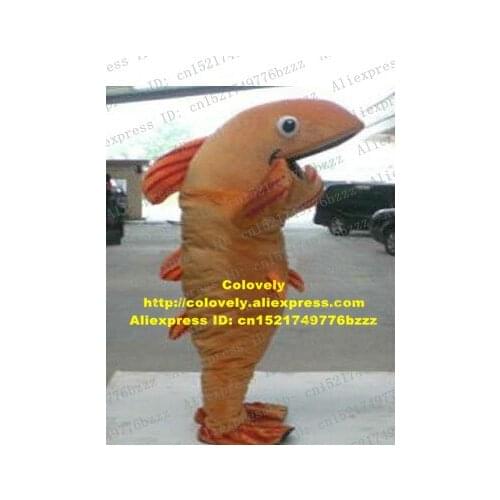 Cool Brown Cyprinoid Der Karpfen Common Carp Golden Carp Crucian Carassius Fish Mascot Costume Fat Tripe No.4491 Free Ship