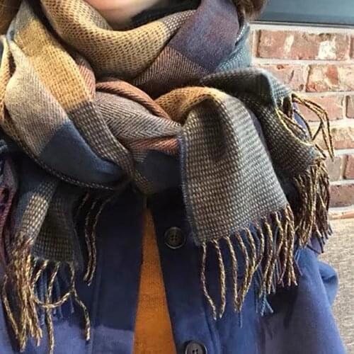 2020 new classic brand scarf Scottish plaid men and women winter scarf warm scarf fashion casual scarf imitation cashmere