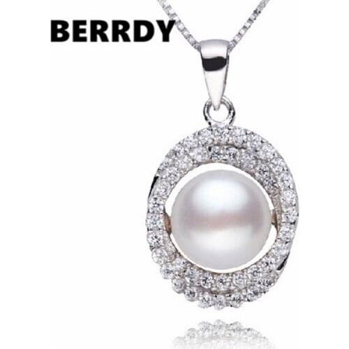 REAL PEARL 11-12mm Super Big Size Freshwater Pearl Pendant Necklace for Valentines Day Girls' Gift