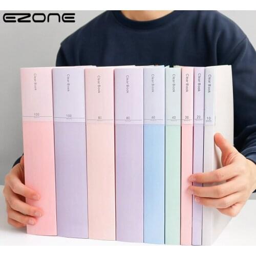 EZONE A4 Desk Organizer File Folder Binder for Documents Students Stationery Organizer Office Supplies Waterproof 40/60pages