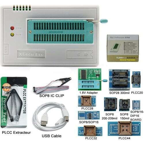 Upmely Original Minipro V10.22 TL866II Plus Programmer+12 Adapters High Quality Than TL866CS/TL866A USB