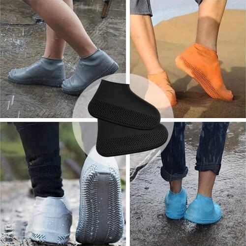 Silicone Waterproof Shoe Cover Reusable Non-slip Rain Boot Unisex Shoes Protectors Boot Outdoor Rainy Days Elastic Overshoes