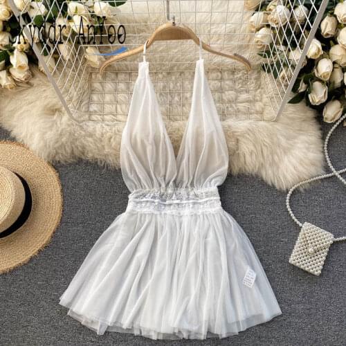 SKyddr AnYoo White Summer Dresses