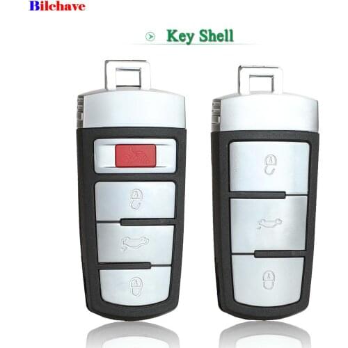 Bilchave 4 Buttons Remote Smart Car Key Shell For Volkswagen VW Passat CC B6 B7 B7L CC R36 Maogotan B5 Passat 3C