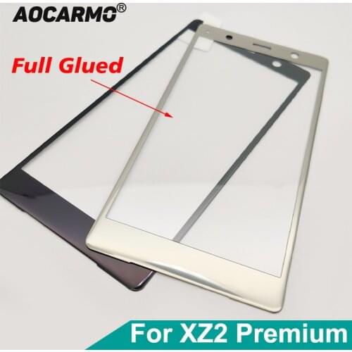 Aocarmo 3D Curved Soft Edge Full Glued Tempered Glass Screen Display Protector Film For Sony Xperia XZ2 Premium XZ2P H8116 H8166