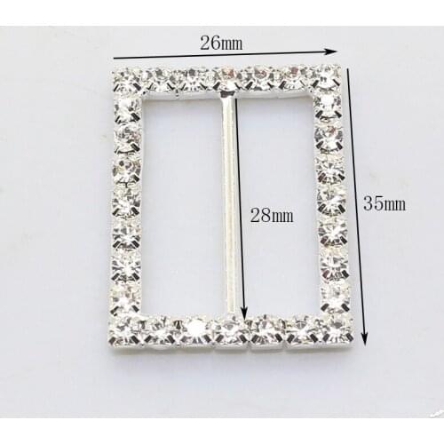 ZMASEY 10pcs/Lot 35X26mm Rectangle Metal Button For Card Making DIY Wedding Invitations Handmade Hair Jewelry Garment Shoes
