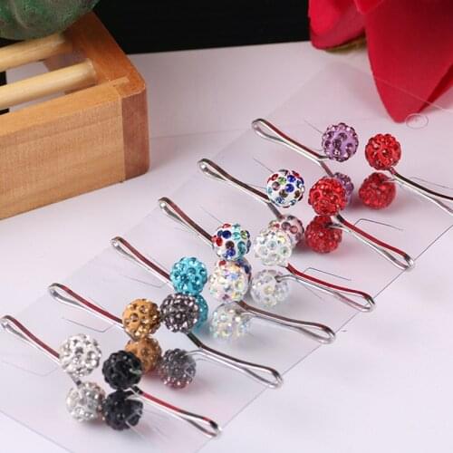12 Pcs Muslim Hijab Clip Rhinestone Ball Brooches for Women Headscarf Shawl Scarf Lady Muslim Scarf Hijab Clips