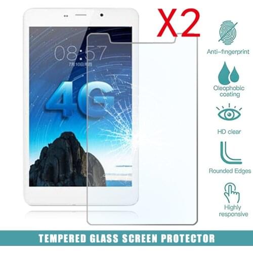 2Pcs Tablet Tempered Glass Screen Protector Cover for Cube T8 Plus 4G Eye Protection Anti-Scratch Explosion-Proof Tempered Film