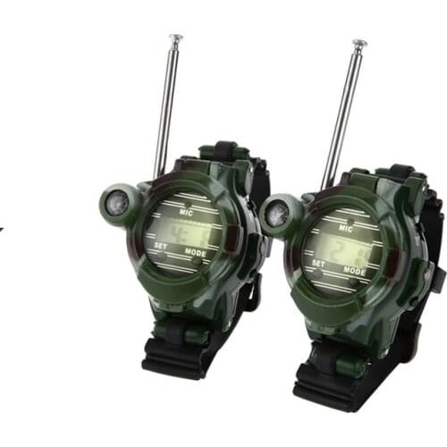 2pcs In 1 Walkie Talkie Watch Camouflage Style Children Toy Kids Electric Strong Clear Range Interphone Kids Interactive Radio