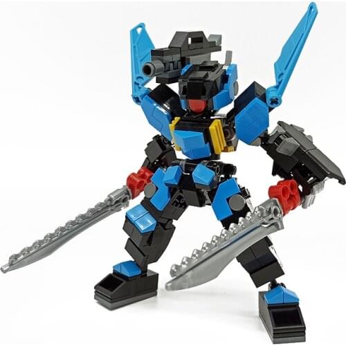 225Pcs Mecha Warrior Building Blocks Toys For Children Armor Soldier Robots Anime Figure Model 15cm Action Figure Block Dolls
