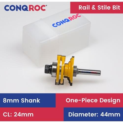8mm Shank Reversible Door and Window Tenon Router Bit Woodworking Cabinet Milling Cutter