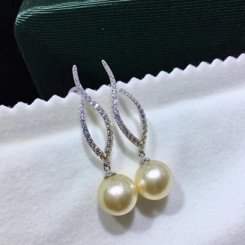925 Sterling Silver Earrings Findings Mountings Settings Jewelry Parts Fittings for Pearls Coral Jade Agate Beads
