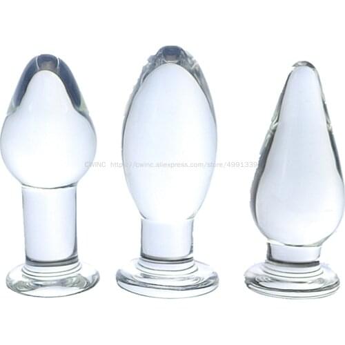 CW0248 Glass Butt Play Plug Anal Toys for Men Women