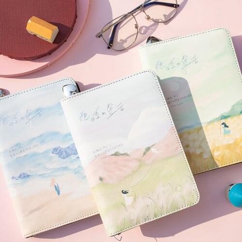 JIANWU creativity zipper DIY Night vision Sketchbook Diary calendar Notebook Journal effects work book planner