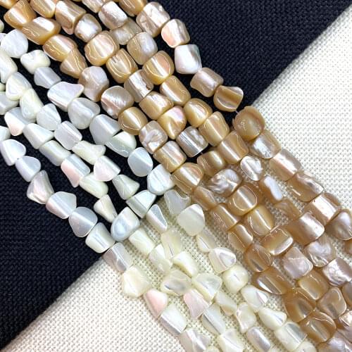 Irregular Shape Natural Sea Shell 8-10mm Mother-of-pearl Beads for DIY Jewelry Making Necklace, Bracelet, Earring Accessories