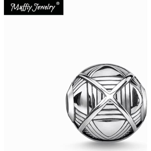 Ethnic Charm Beads,Karma Europe 2019 Brand New Ethno Fashion Jewelry Fit Key Necklace Bracelet,Earring, 925 Sterling Silver