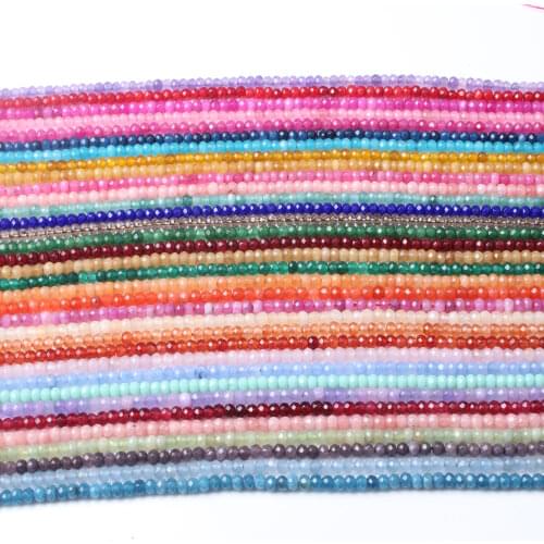 Lingxiang 2x4mm fashion multicolor natural stones Loose beads be fit for DIY Men and women bracelet necklace Jewelry accessories