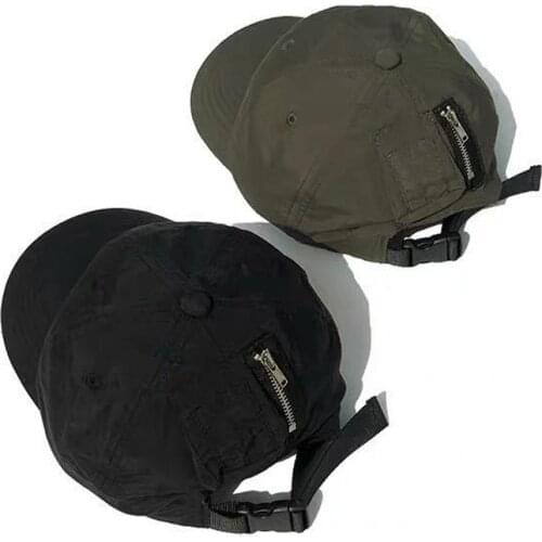 Quick-drying Zipper Pocket Baseball Caps For Men Women Sun Hats Snapback Trucker Cap Dad Hat Hip Hop Visor Adjustable Strapback