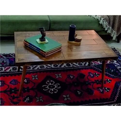 Wood Solid Wood Natural Medium Tripod Conical Foot Wooden Center Table coffee table tea table modern coffee table