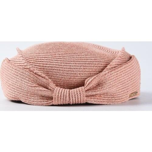 Designer Women Autumn Spring Hat Fashionable Paper Raffia Straw Beret Casual Elegant Ladies Painter Hat French Style