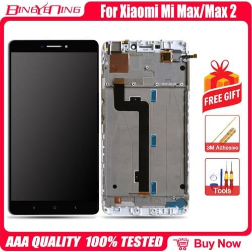 For 6.44" Xiaomi Mi Max 2 LCD screen display+touch panel digitizer with frame for mi max lcd display