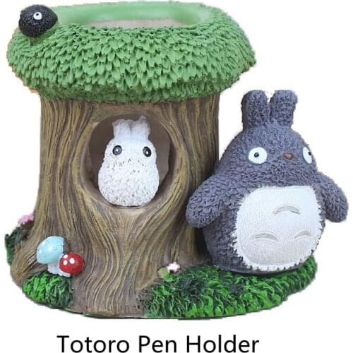 Studio Ghibli Spirited Away My Neighbor Totoro Action Figure Doll Toy Miyazaki Hayao Totoro Pen Holder Desktop Storage Box Gift