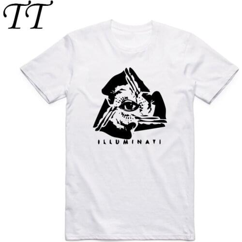 Asian Size Men Women Printing Illuminati All Seeing Eye T-shirt Summer O-Neck Short Sleeves Don't Trust Anyone T-shirt HCP4101