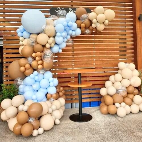 Blue Teddy Bear Series Balloon Arch Kit Balloon Garland Bow Balloons Wedding decor Baloon Baby Shower Girl Birthday Party Balon