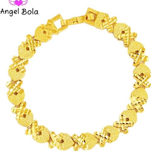 Hot Selling Golden Love Women Charm Fashion Bracelet Wedding Engagement High-end Jewelry Watch Chain Bride Wedding Gift