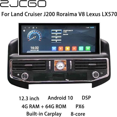 Car Multimedia Player Stereo GPS Radio Navigation Android Screen for Toyota Land Cruiser J200 Roraima V8 Lexus LX570 2008~2020