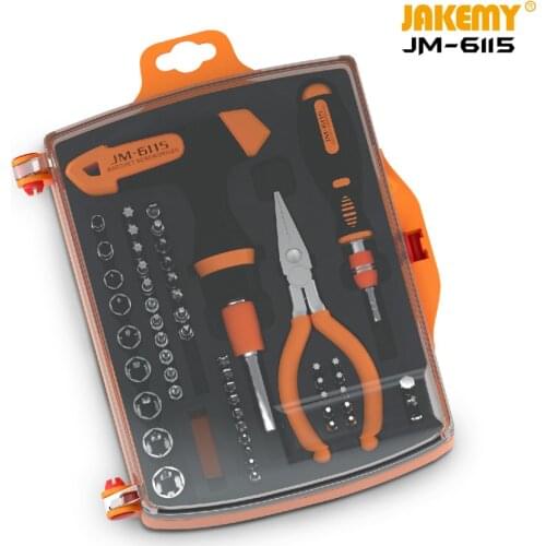 JAKEMY JM-6115 60 in1 Multifunctional Precision ratchet socket screwdriver set household repair tool Kit Mobile Phone Computer