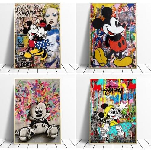 Disney Beauty and The Beast Wall Art Canvas Painting Cartoon Princess Nordic Posters And Prints Pictures For Living Room Decor